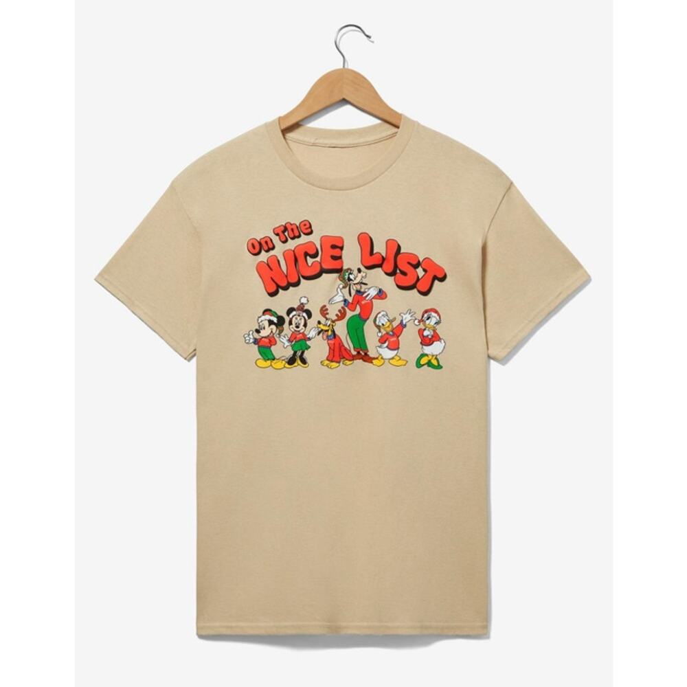 Disney Mickey & Friends Nice List Christmas Holiday Women's T-Shirt Size 2X New